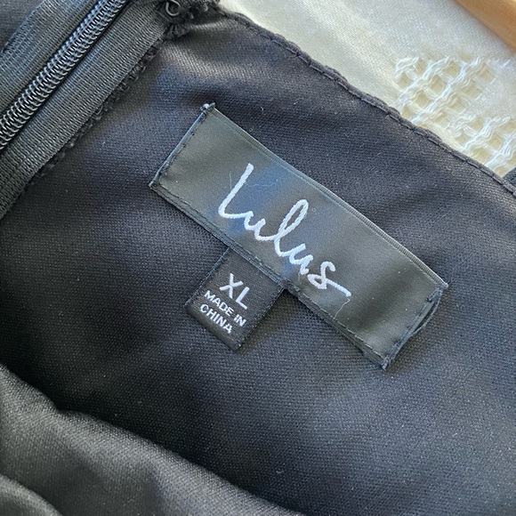 LULU’S Your Year Black Ribbed Bodycon Trumpet Midi Dress Size XL NWT - Picture 15 of 16